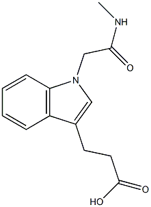 3-{1-[(methylcarbamoyl)methyl]-1H-indol-3-yl}propanoic acid Struktur