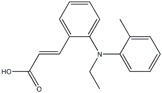 3-{2-[ethyl(2-methylphenyl)amino]phenyl}prop-2-enoic acid Struktur