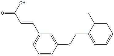 3-{3-[(2-methylphenyl)methoxy]phenyl}prop-2-enoic acid Struktur