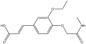 3-{3-ethoxy-4-[(methylcarbamoyl)methoxy]phenyl}prop-2-enoic acid Struktur