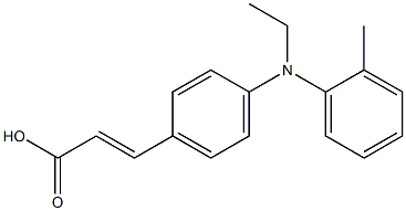 3-{4-[ethyl(2-methylphenyl)amino]phenyl}prop-2-enoic acid Struktur