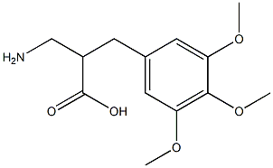 3-amino-2-[(3,4,5-trimethoxyphenyl)methyl]propanoic acid Struktur