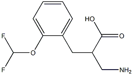 3-amino-2-{[2-(difluoromethoxy)phenyl]methyl}propanoic acid Struktur