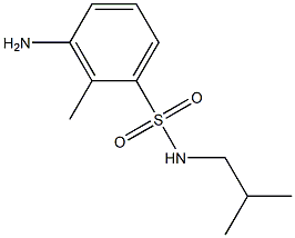 3-amino-2-methyl-N-(2-methylpropyl)benzene-1-sulfonamide Struktur