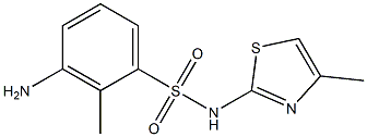 3-amino-2-methyl-N-(4-methyl-1,3-thiazol-2-yl)benzene-1-sulfonamide Struktur