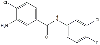 3-amino-4-chloro-N-(3-chloro-4-fluorophenyl)benzamide Struktur