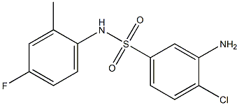 3-amino-4-chloro-N-(4-fluoro-2-methylphenyl)benzene-1-sulfonamide Struktur