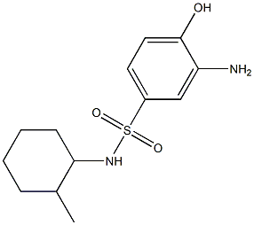 3-amino-4-hydroxy-N-(2-methylcyclohexyl)benzene-1-sulfonamide Struktur