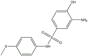 3-amino-4-hydroxy-N-[4-(methylsulfanyl)phenyl]benzene-1-sulfonamide Struktur