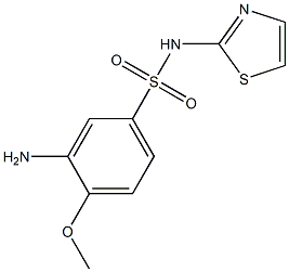 3-amino-4-methoxy-N-(1,3-thiazol-2-yl)benzene-1-sulfonamide Struktur