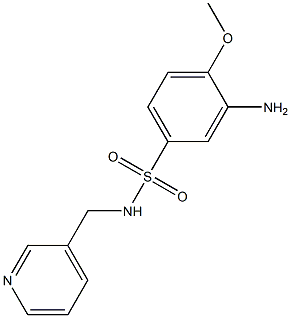 3-amino-4-methoxy-N-(pyridin-3-ylmethyl)benzene-1-sulfonamide Struktur