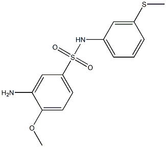 3-amino-4-methoxy-N-[3-(methylsulfanyl)phenyl]benzene-1-sulfonamide Struktur