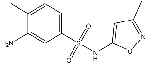 3-amino-4-methyl-N-(3-methyl-1,2-oxazol-5-yl)benzene-1-sulfonamide Struktur