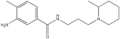 3-amino-4-methyl-N-[3-(2-methylpiperidin-1-yl)propyl]benzamide Struktur