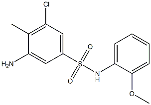 3-amino-5-chloro-N-(2-methoxyphenyl)-4-methylbenzene-1-sulfonamide Struktur