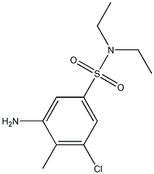 3-amino-5-chloro-N,N-diethyl-4-methylbenzene-1-sulfonamide Struktur