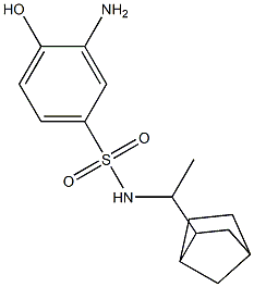 3-amino-N-(1-{bicyclo[2.2.1]heptan-2-yl}ethyl)-4-hydroxybenzene-1-sulfonamide Struktur