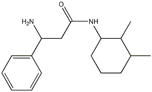 3-amino-N-(2,3-dimethylcyclohexyl)-3-phenylpropanamide Struktur