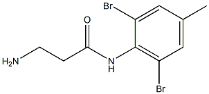 3-amino-N-(2,6-dibromo-4-methylphenyl)propanamide Struktur