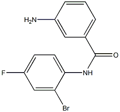 3-amino-N-(2-bromo-4-fluorophenyl)benzamide Struktur