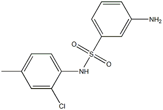 3-amino-N-(2-chloro-4-methylphenyl)benzene-1-sulfonamide Struktur