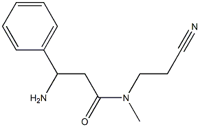 3-amino-N-(2-cyanoethyl)-N-methyl-3-phenylpropanamide Struktur