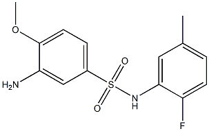 3-amino-N-(2-fluoro-5-methylphenyl)-4-methoxybenzene-1-sulfonamide Struktur