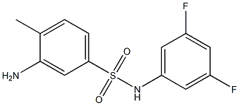 3-amino-N-(3,5-difluorophenyl)-4-methylbenzene-1-sulfonamide Struktur