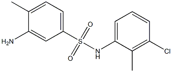 3-amino-N-(3-chloro-2-methylphenyl)-4-methylbenzene-1-sulfonamide Struktur