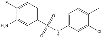 3-amino-N-(3-chloro-4-methylphenyl)-4-fluorobenzene-1-sulfonamide Struktur