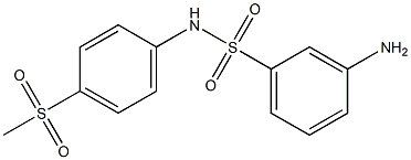 3-amino-N-(4-methanesulfonylphenyl)benzene-1-sulfonamide Struktur