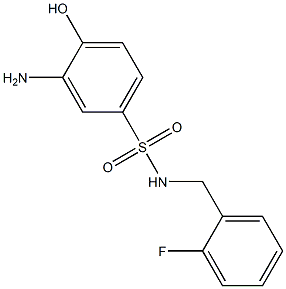 3-amino-N-[(2-fluorophenyl)methyl]-4-hydroxybenzene-1-sulfonamide Struktur