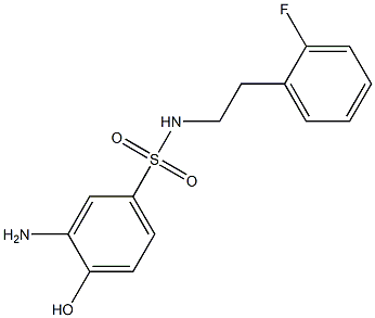 3-amino-N-[2-(2-fluorophenyl)ethyl]-4-hydroxybenzene-1-sulfonamide Struktur