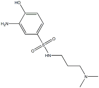 3-amino-N-[3-(dimethylamino)propyl]-4-hydroxybenzene-1-sulfonamide Struktur