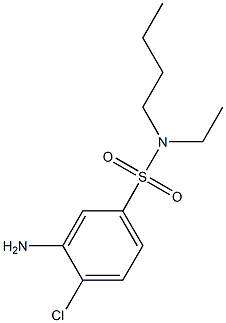 3-amino-N-butyl-4-chloro-N-ethylbenzene-1-sulfonamide Struktur