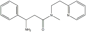 3-amino-N-methyl-3-phenyl-N-[2-(pyridin-2-yl)ethyl]propanamide Struktur