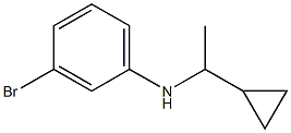 3-bromo-N-(1-cyclopropylethyl)aniline Struktur