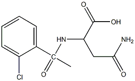 3-carbamoyl-2-[1-(2-chlorophenyl)acetamido]propanoic acid Struktur