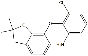 3-chloro-2-[(2,2-dimethyl-2,3-dihydro-1-benzofuran-7-yl)oxy]aniline Struktur