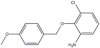 3-chloro-2-[(4-methoxyphenyl)methoxy]aniline Struktur