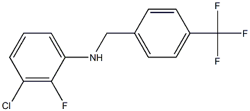 3-chloro-2-fluoro-N-{[4-(trifluoromethyl)phenyl]methyl}aniline Struktur