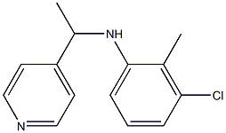 3-chloro-2-methyl-N-[1-(pyridin-4-yl)ethyl]aniline Struktur