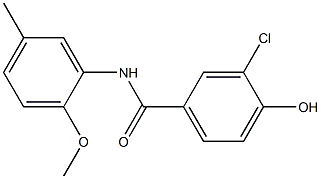 3-chloro-4-hydroxy-N-(2-methoxy-5-methylphenyl)benzamide Struktur