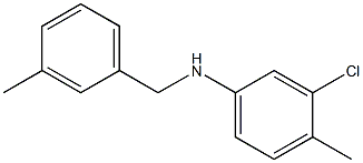 3-chloro-4-methyl-N-[(3-methylphenyl)methyl]aniline Struktur