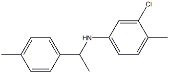 3-chloro-4-methyl-N-[1-(4-methylphenyl)ethyl]aniline Struktur