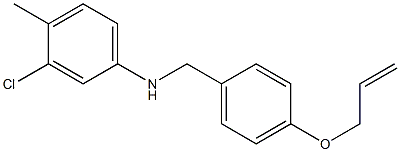 3-chloro-4-methyl-N-{[4-(prop-2-en-1-yloxy)phenyl]methyl}aniline Struktur