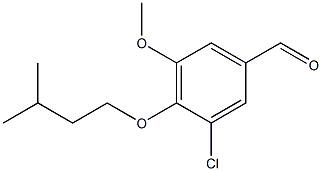 3-chloro-5-methoxy-4-(3-methylbutoxy)benzaldehyde Struktur