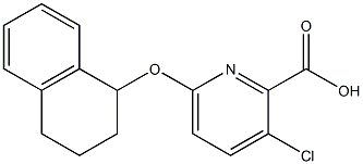 3-chloro-6-(1,2,3,4-tetrahydronaphthalen-1-yloxy)pyridine-2-carboxylic acid Struktur