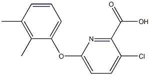 3-chloro-6-(2,3-dimethylphenoxy)pyridine-2-carboxylic acid Struktur