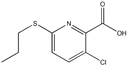 3-chloro-6-(propylsulfanyl)pyridine-2-carboxylic acid Struktur